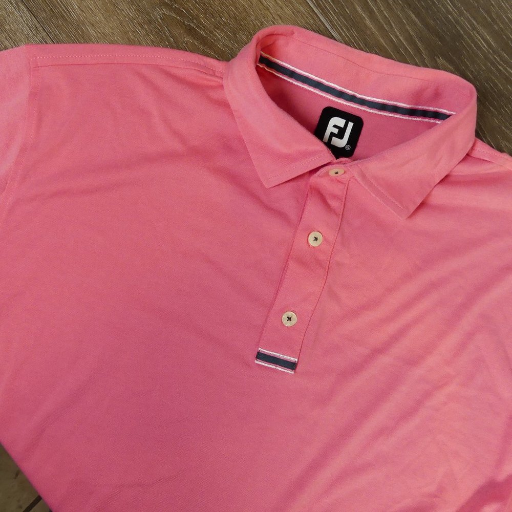 FootJoy Golf Polo Shirt Solid Pink Men's XXL Santa Ana Country‎ Club Embroidery